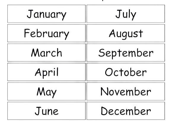 Months of Year