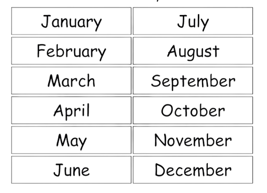 Months of Year